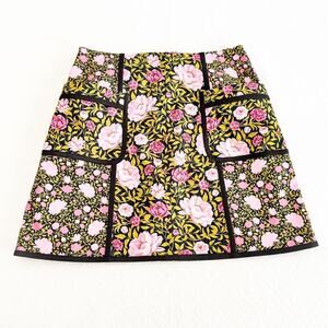 Liberty Ophelia Stretch Cotton Mini Skirt Flower Print Size 10 MINT NWOT